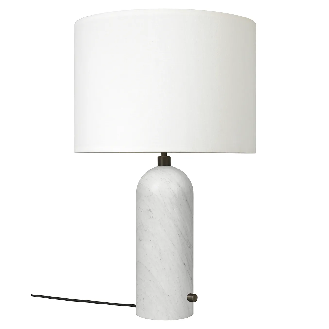 Gravity L table lamp, white marble-white GUBI