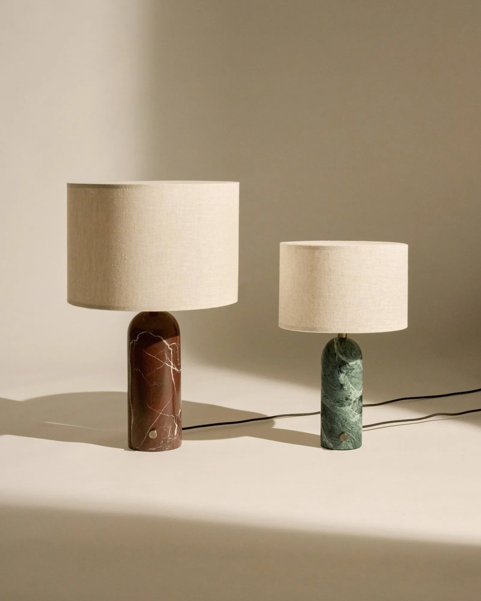 Gravity S table lamp, Emerald marble-canvas GUBI