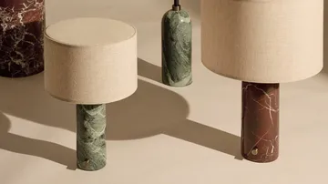 Gravity S table lamp - Emerald marble-canvas - GUBI