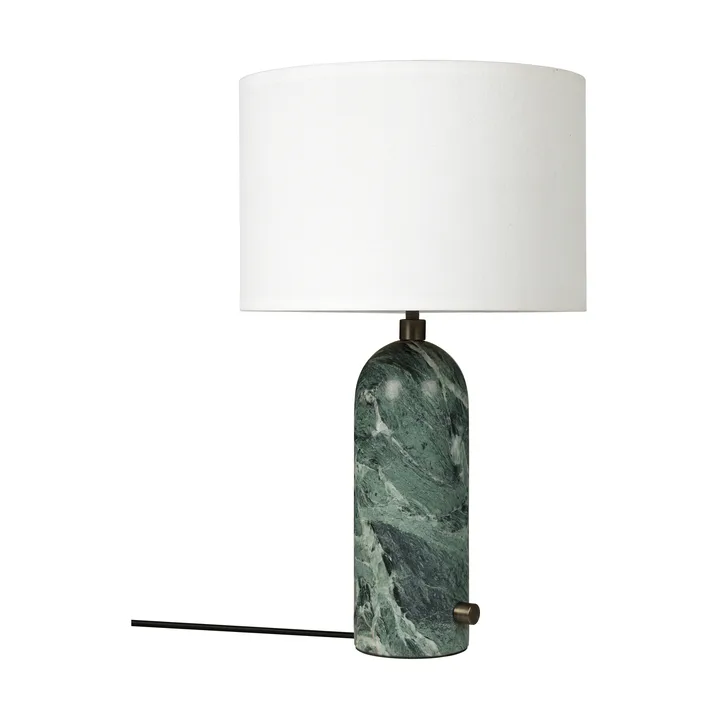 Gravity S table lamp - Emerald marble-white - GUBI