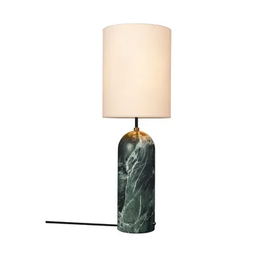 Gravity XL floor lamp - Emerald marble-canvas - GUBI