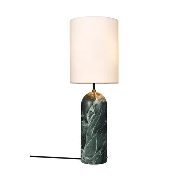 Gravity XL floor lamp - Emerald marble-white - GUBI