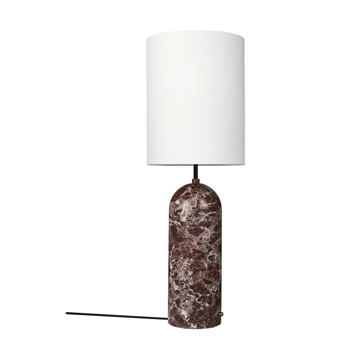 Gravity XL floor lamp - Maroon marble-white - GUBI