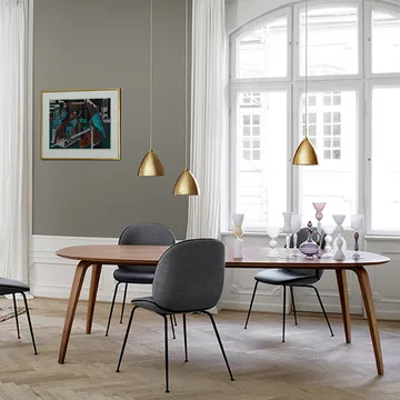 Gubi Elliptical dining table - American walnut - GUBI