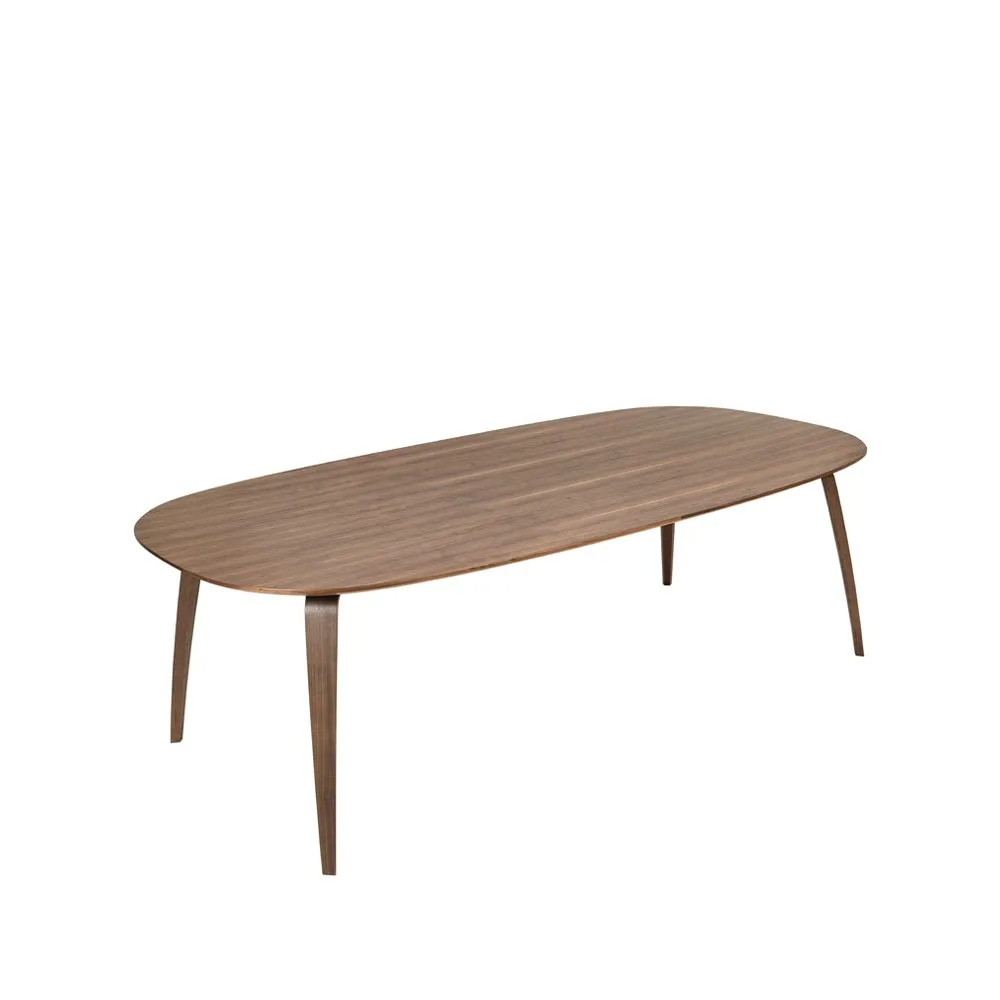 Gubi Elliptical dining table, American walnut GUBI