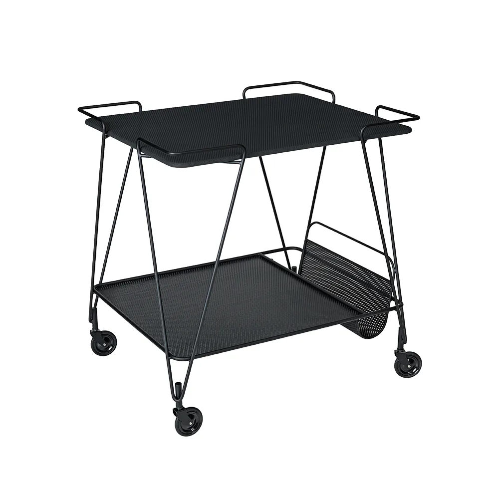 Matégot Trolley serving trolley, Black GUBI