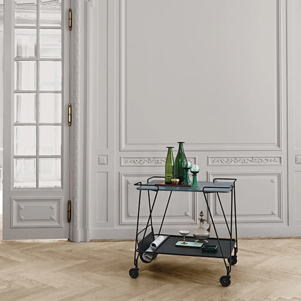 Matégot Trolley serving trolley, Black GUBI