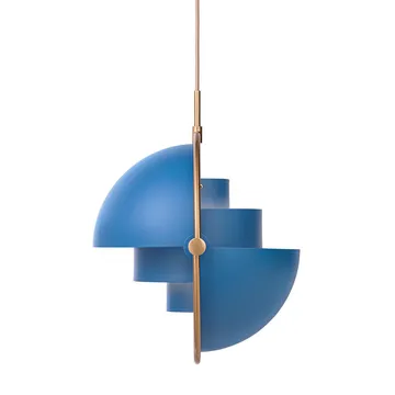 Multi-Lite ceiling lamp - brass-blue - GUBI
