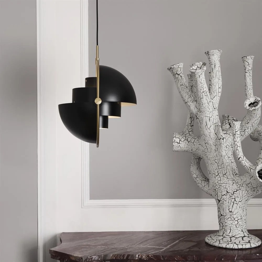 Multi-Lite ceiling lamp, brass-coal black GUBI