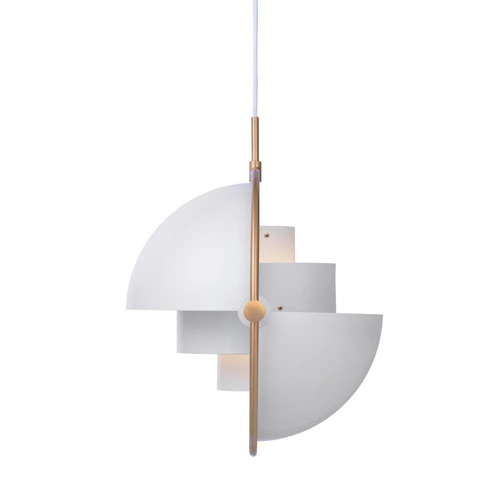 Multi-Lite ceiling lamp, brass-white GUBI