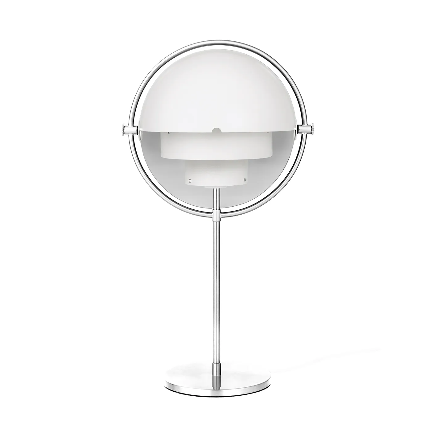 Multi-Lite table lamp, chrome-white GUBI