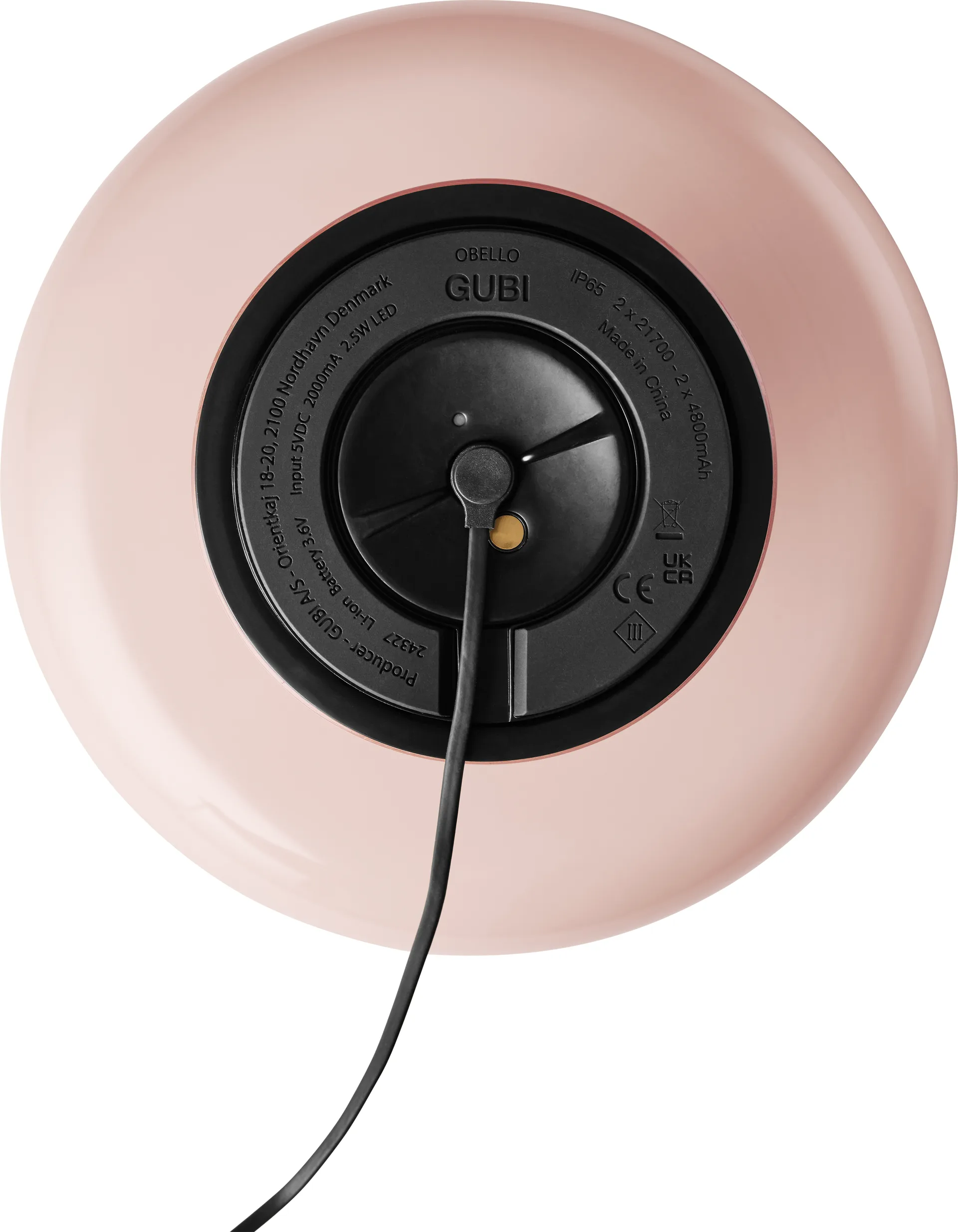 Obello table lamp, Powder pink GUBI