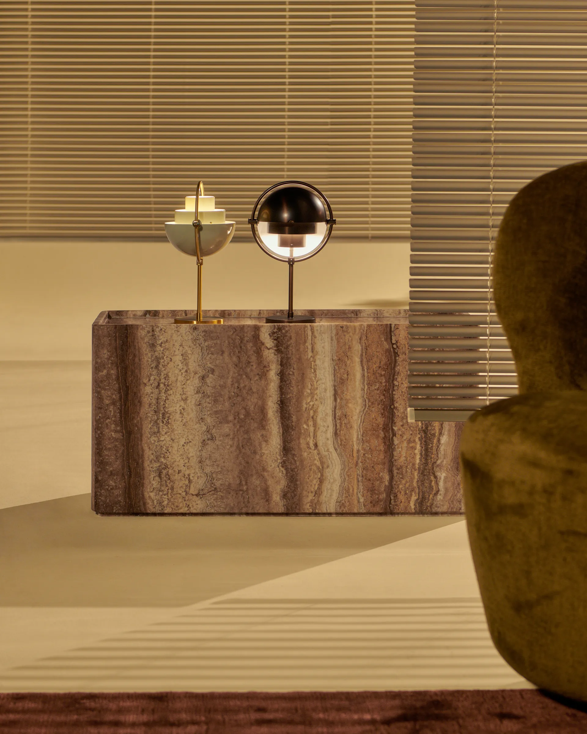 Pietra side table 30x80x40 cm, Lively sepia GUBI