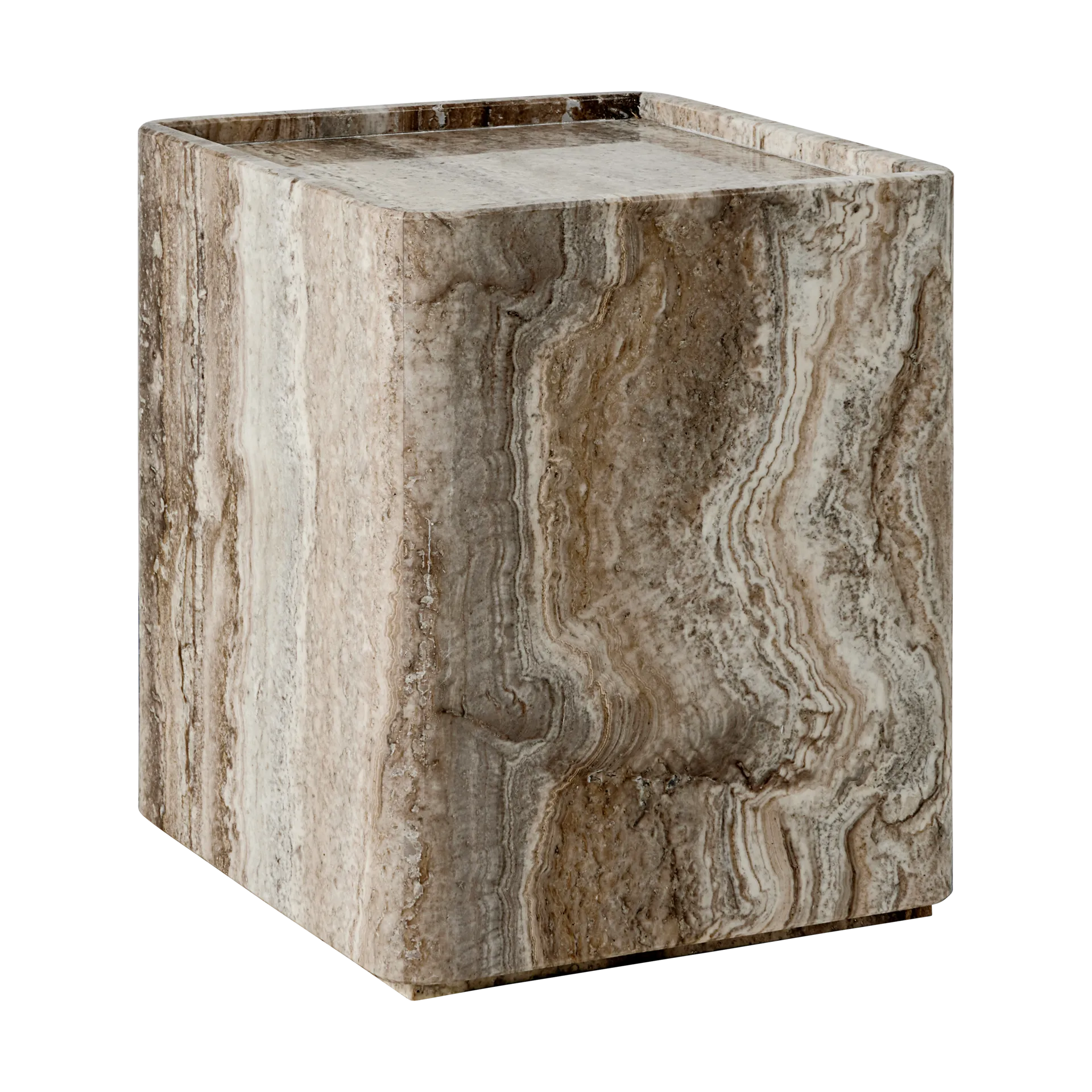 Pietra side table 33x33x40 cm, Lively sepia GUBI