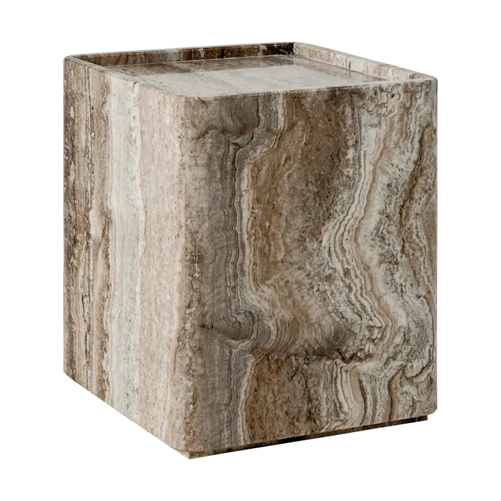 Pietra side table 33x33x40 cm - Lively sepia - GUBI
