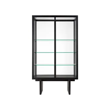 Private display cabinet - Glass. brown-black stained oak - GUBI