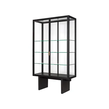 Private display cabinet - Glass. brown-black stained oak - GUBI