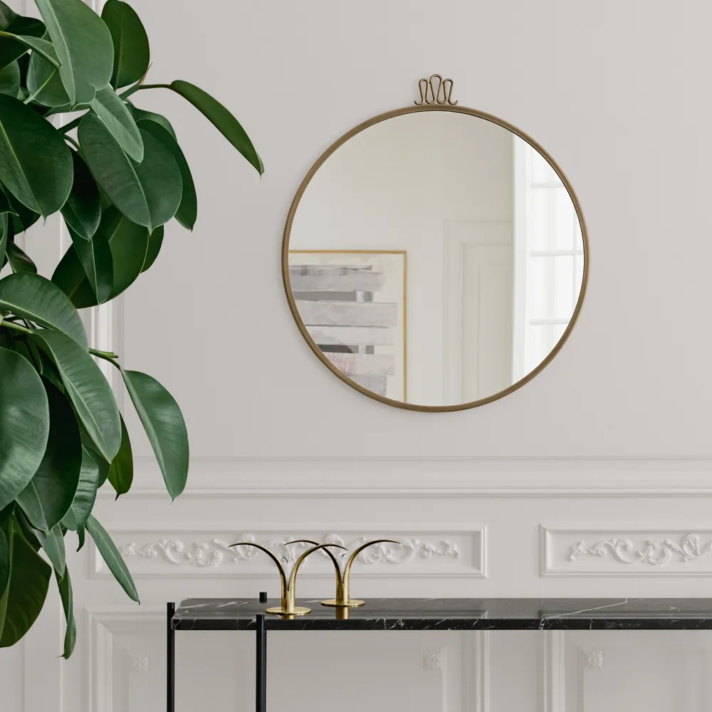 Randaccio Mirror, Antique brass, large GUBI