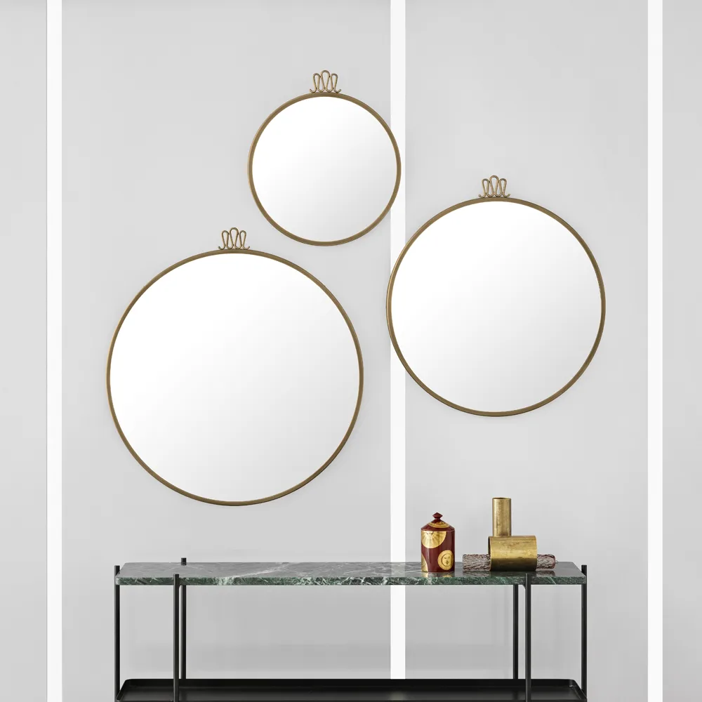 Randaccio Mirror, Antique brass, large GUBI
