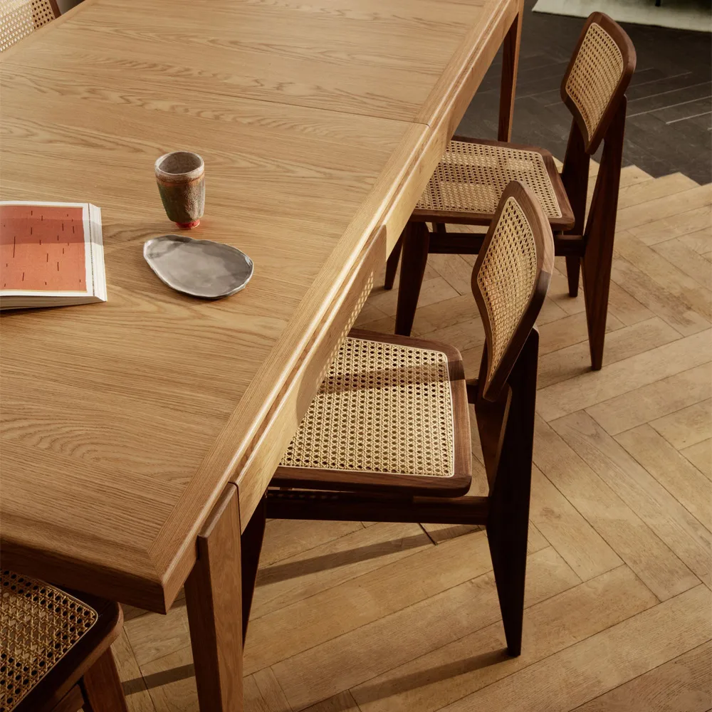 S-table dining table, Oak matte lacqured. extendable GUBI