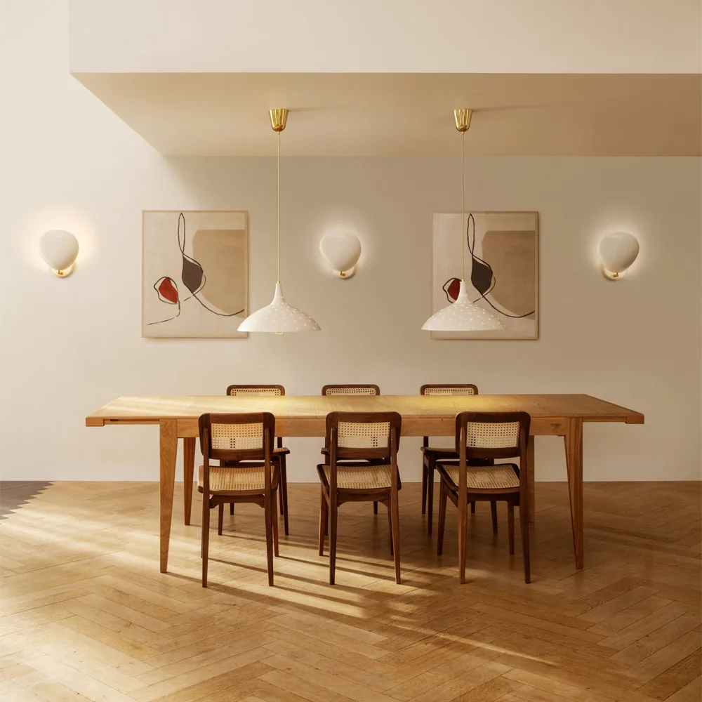 S-table dining table, Oak matte lacqured. extendable GUBI