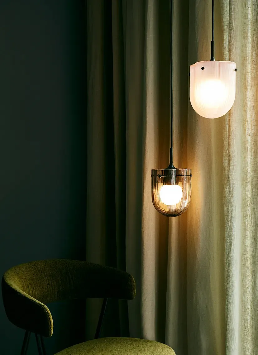 Seine pendant lamp Ø17.2 cm, Brass-coral GUBI