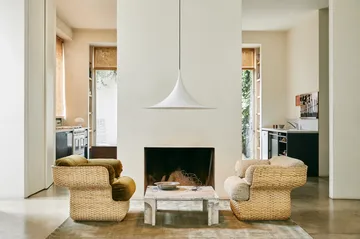 Semi Ø90 pendant lamp - White semi matt - GUBI