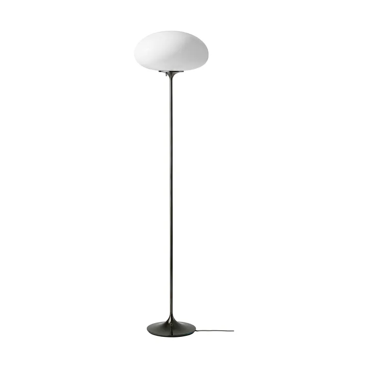 Stemlite floor lamp - Black chrome-opal glass, 150 cm - GUBI