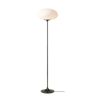 Stemlite floor lamp - Black chrome-opal glass, 150 cm - GUBI