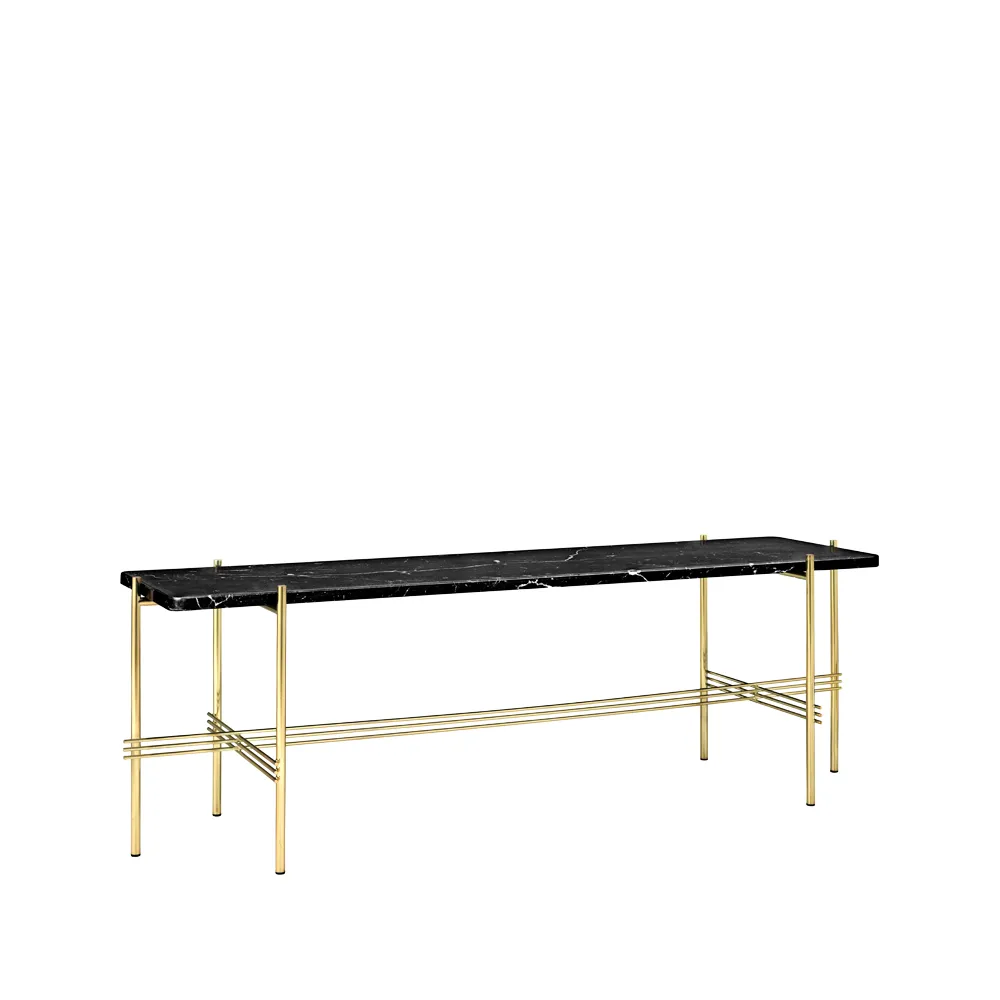 TS Console 1 console table, Marble black, brass legs GUBI