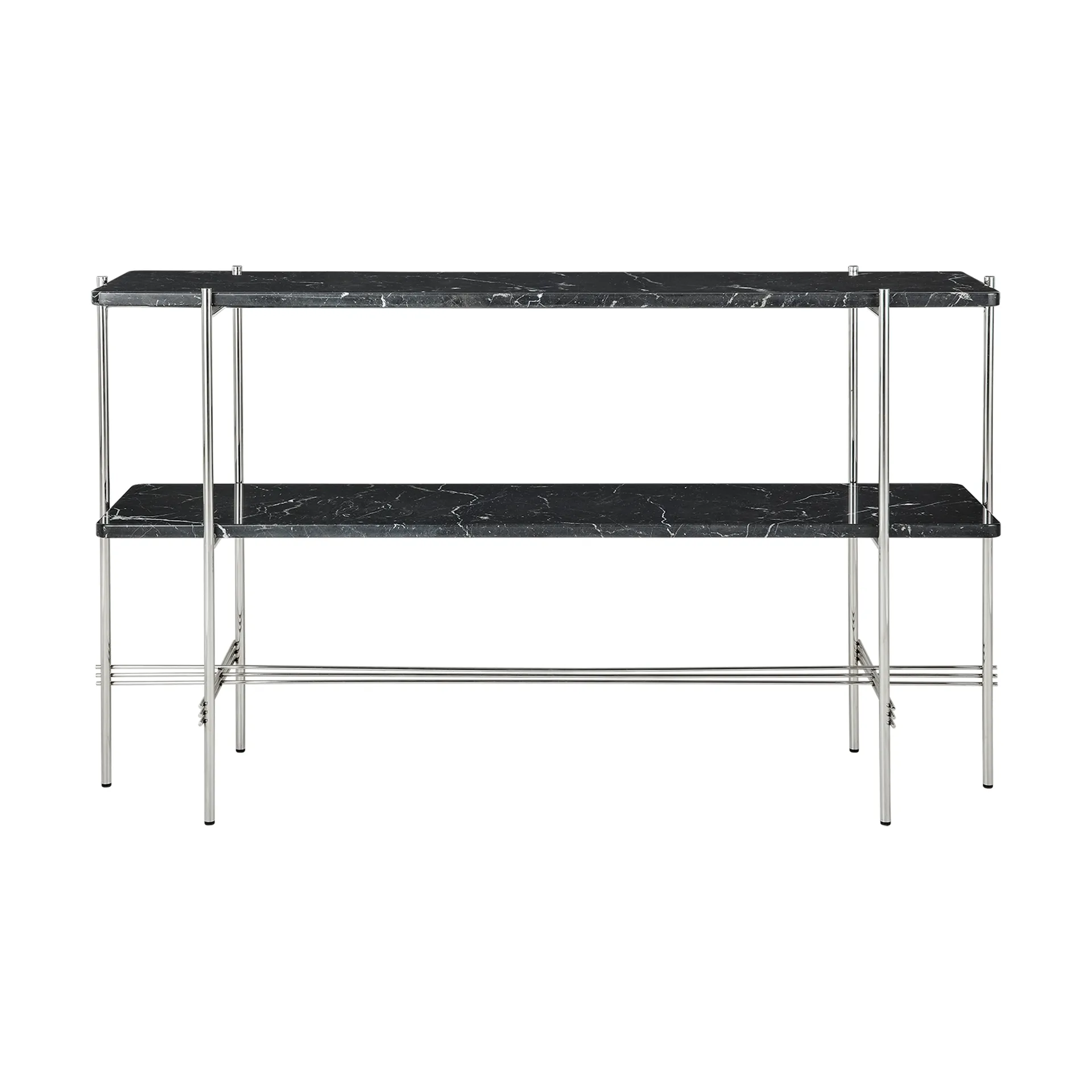 TS Console table 120x30x72 cm, Black marquina marble-steel GUBI