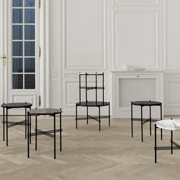 Ts table black legs O 40 Cm - black marble - GUBI