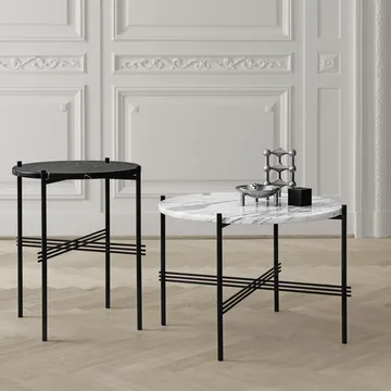Ts table black legs O 40 Cm - black marble - GUBI
