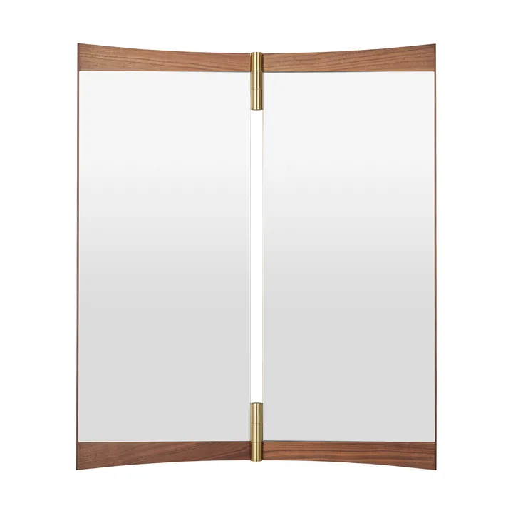 Vanity mirror 2 - Walnut-brass - GUBI