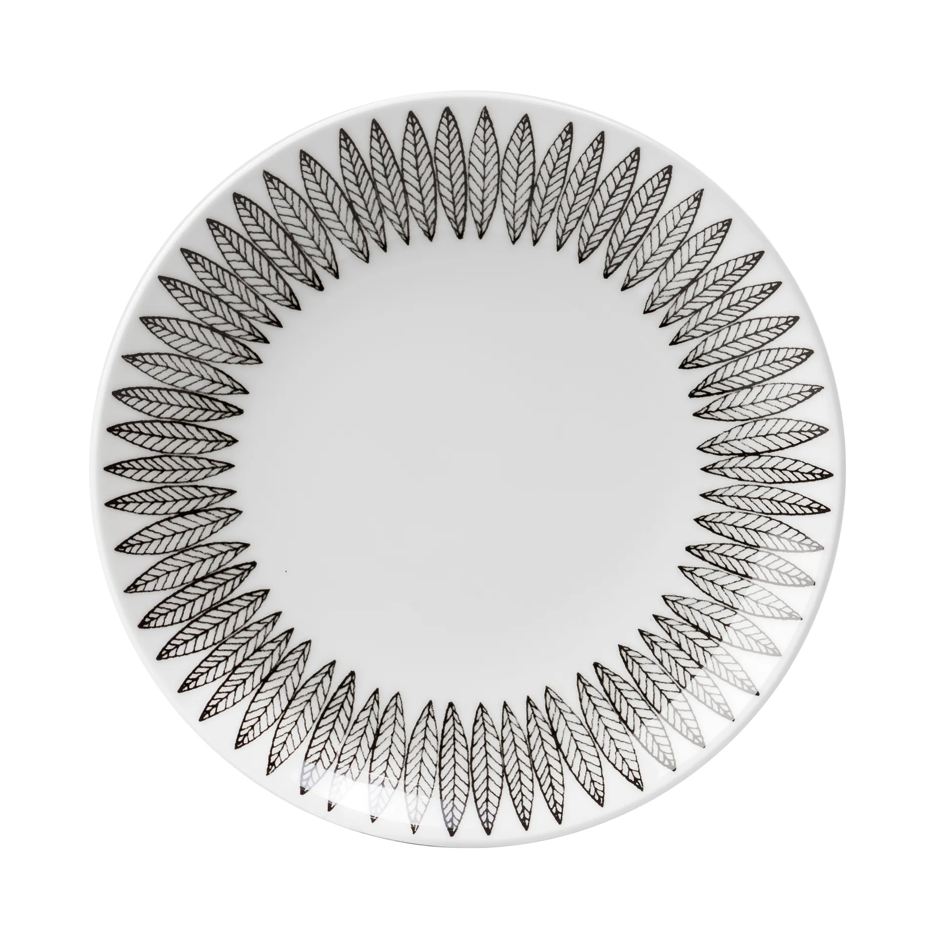 Black Salix plate, Ø 22 cm Gustavsbergs Porslinsfabrik