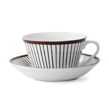 Ribb tea set - tea cup + saucer - Gustavsbergs Porslinsfabrik