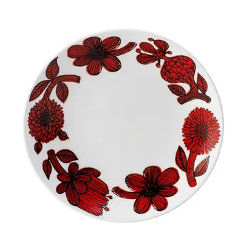 Röd Aster plate - Ø 18 cm - Gustavsbergs Porslinsfabrik