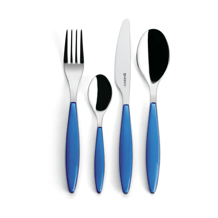 Feeling cutlery set - Mediterranean blue, 24 pieces - Guzzini