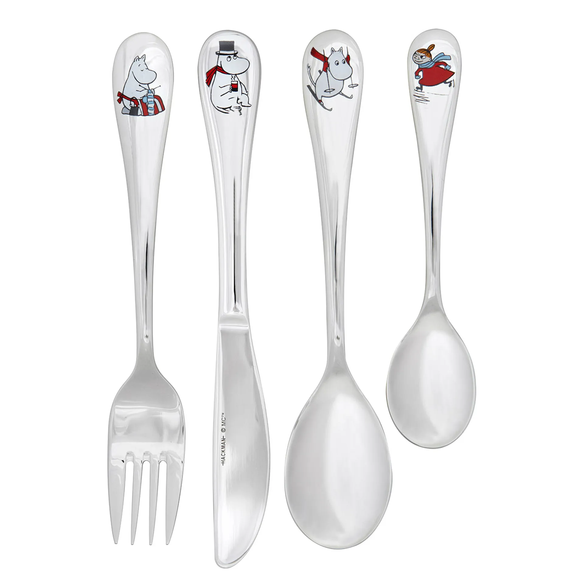 Moomin cutlery childrens set 4-pack, winter Hackman