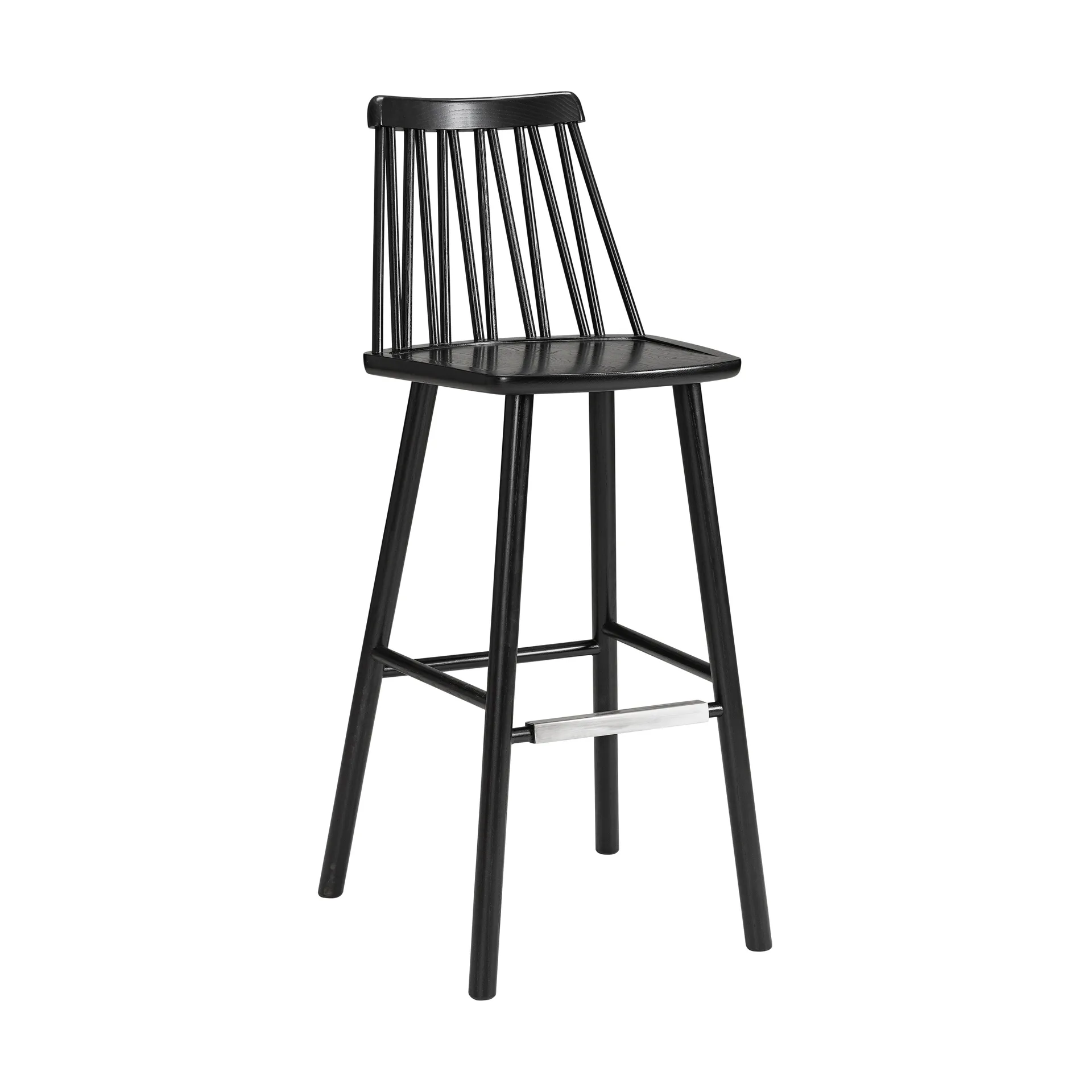 ZigZag bar stool 78 cm, Black stained Hans K