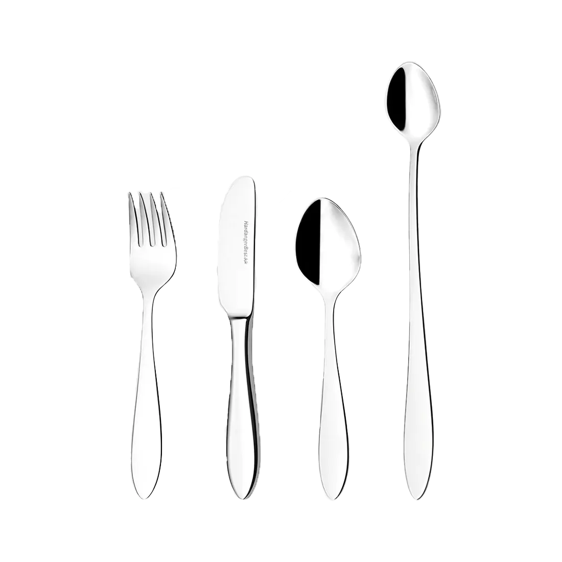 Fjord children's cutlery 4 pieces, Stainless steel Hardanger Bestikk
