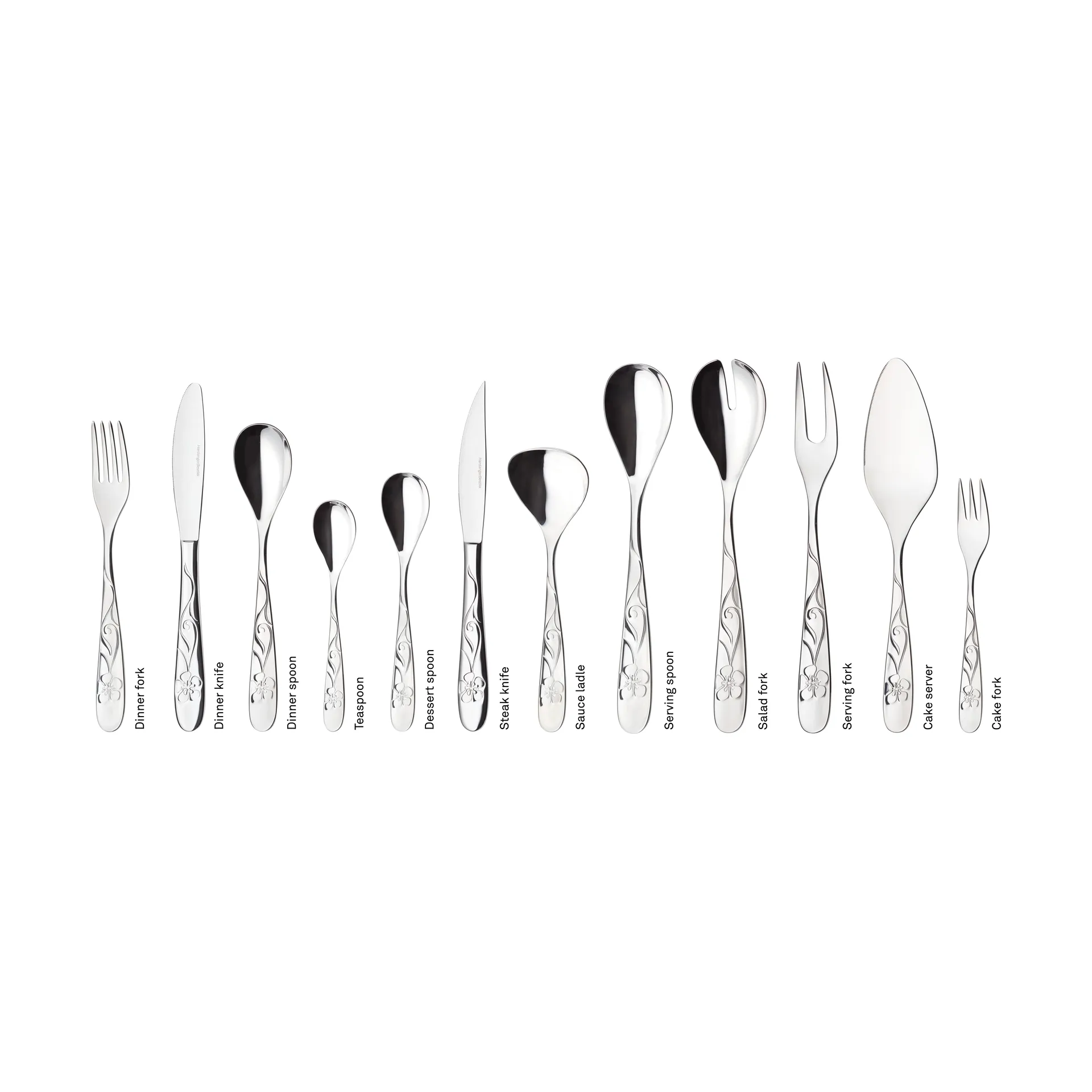 Sanna cake set, 7 pieces Hardanger Bestikk