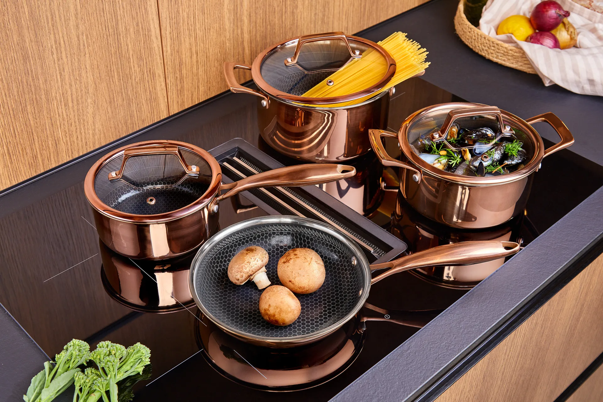 Hâws Santo frying pan hybrid coating rose gold, Ø20 cm -> Ø20 cm Hâws