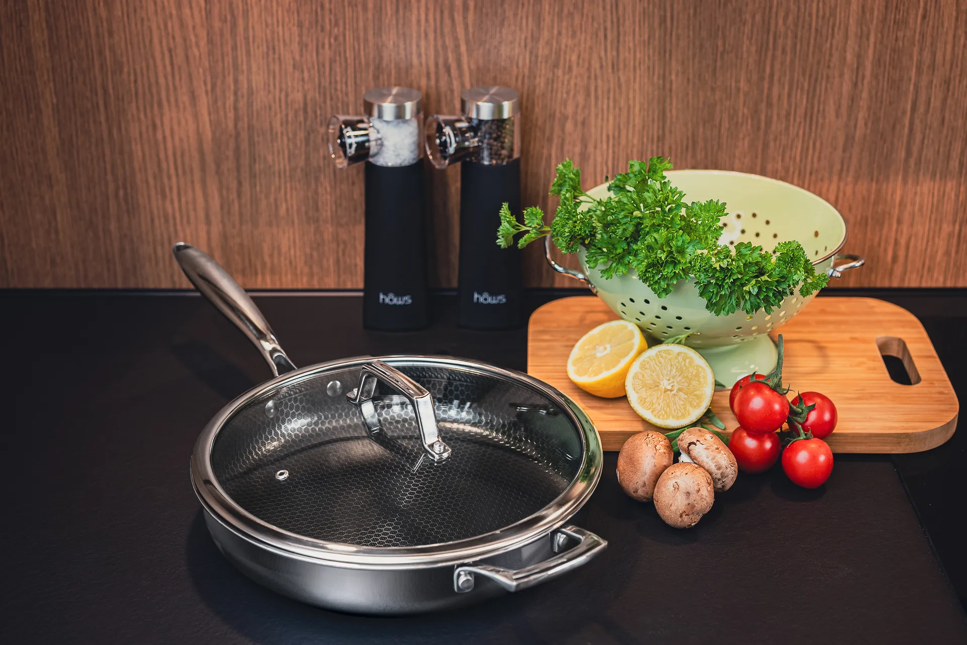 Hâws Santo hybrid coating saucepan with lid, Stainless steel Hâws