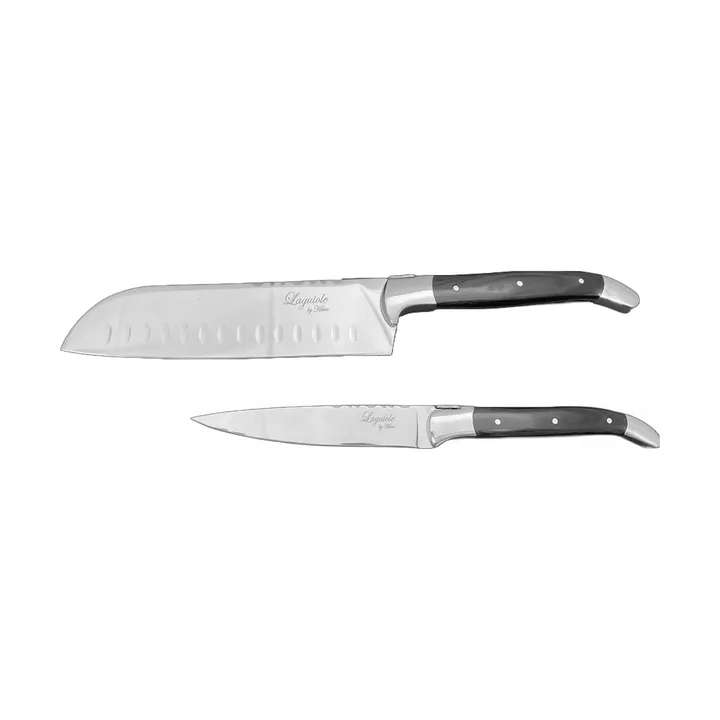 Laguiole By Hâws 2-piece chef's knife set - Black Wood - Hâws