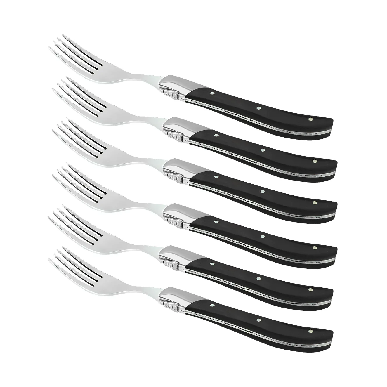 Laguiole By Hâws grill knife 6-pack, Black Wood Hâws