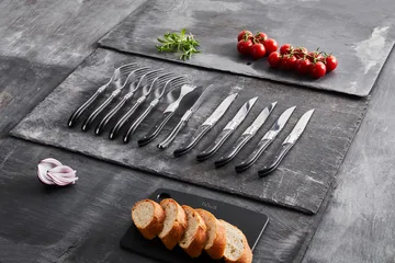 Laguiole By Hâws grill knife 6-pack - Black Wood - Hâws