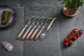 Laguiole By Hâws grill knife 6-pack - Oak - Hâws