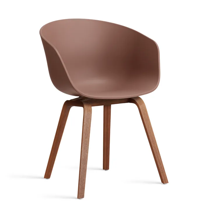 About a Chair 22 2.0 chair - Soft brick-lacquered walnut frame - HAY