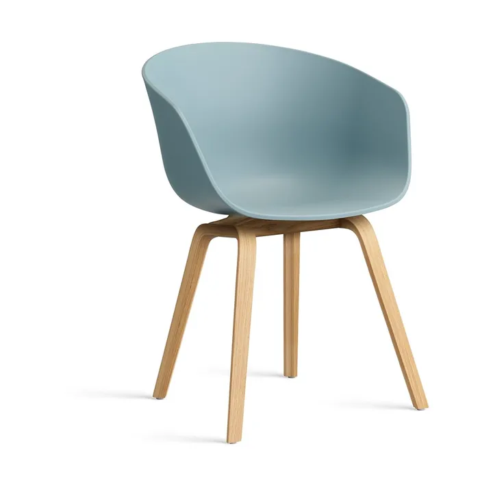 About a Chair AAC22 chair - Dusty blue-lacquered oak frame - HAY